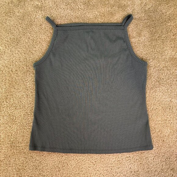 Old Navy Tops - Old Navy Women's Rib-Knit Tank Top Gray Size Large Spaghetti Strap E564